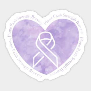 Hope Faith Strength Bravery IBD Warriors Merchandise Sticker